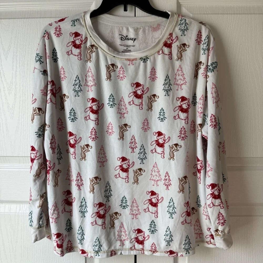 Disney Women’s Winnie The Pooh Holiday 2-pc PJ’s.  Size 2X (18W-20W)-very soft. - Picture 2 of 12